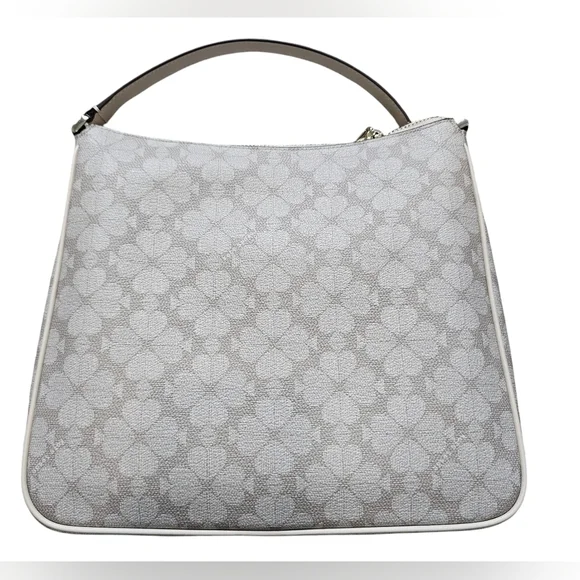 Kate Spade Dark Beige PVC Flower Crossbody Bag, With Silver Hardware, New w/tags - Picture 7 of 8